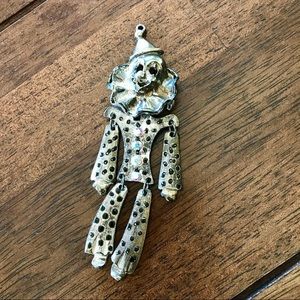 Vintage Dancing clown pin/charm
